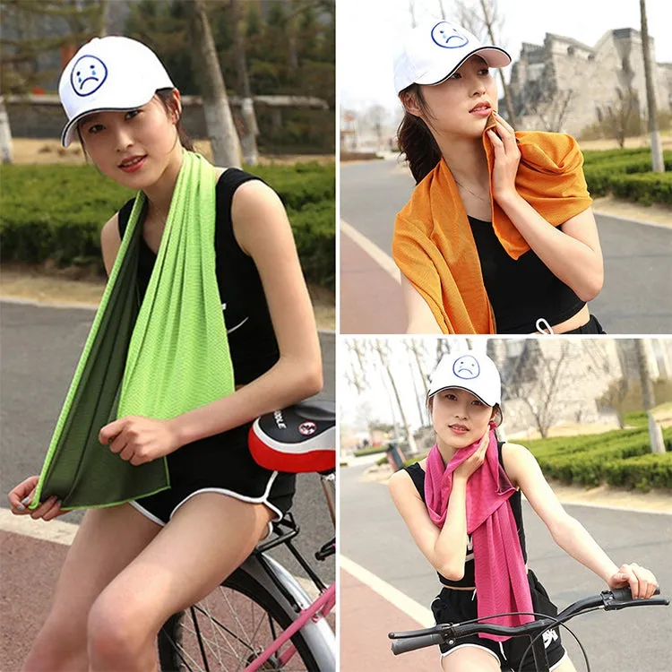 Absorbent Polyester Quick-drying Breathable Cold-skinned Fitness Sports Portable Towel(Green)