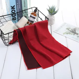 Absorbent Polyester Quick-drying Breathable Cold-skinned Fitness Sports Portable Towel(Red)