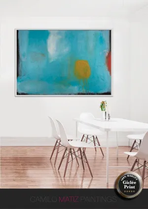 Abstract Art Print , Abstract Giclee Print , Modern Art Abstract , Minimalist Painting , from Original Abstract Acrylic Painitng, Blue