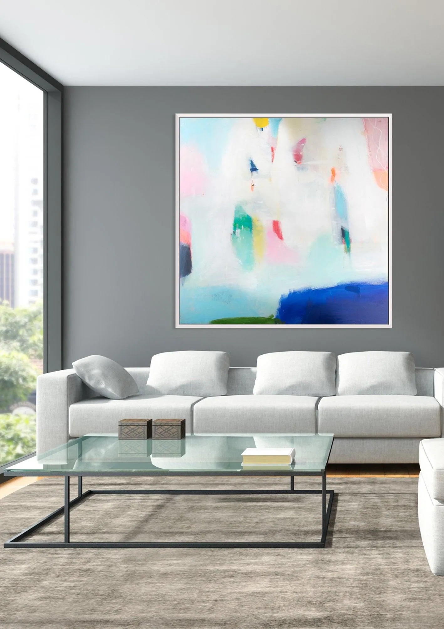 Abstract art print, Print on Canvas, modern landscape, Art Print for living Room, abstract Giclee print, abstract painting