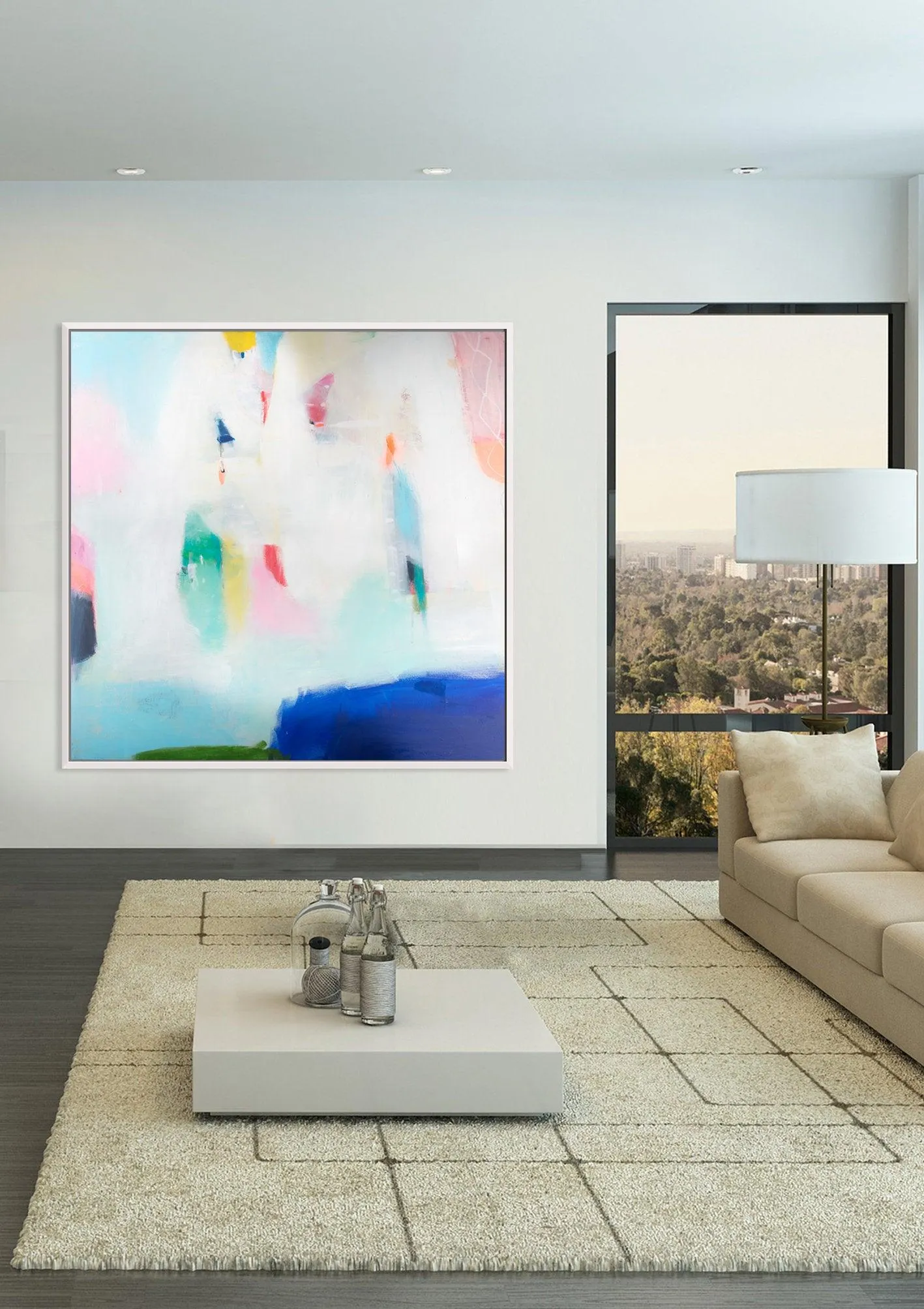 Abstract art print, Print on Canvas, modern landscape, Art Print for living Room, abstract Giclee print, abstract painting