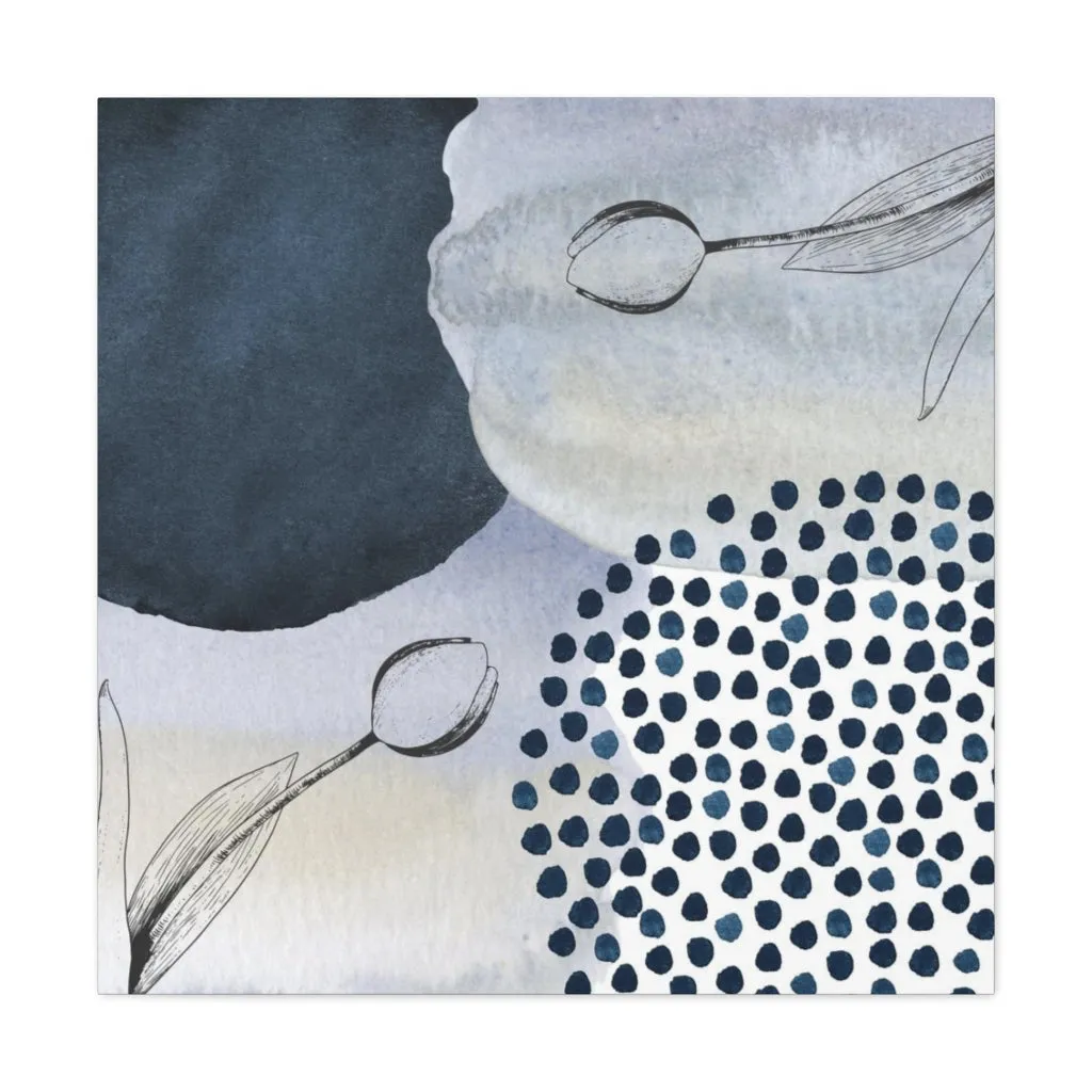 Abstract Canvas Wall Art | Navy Dusty Blue