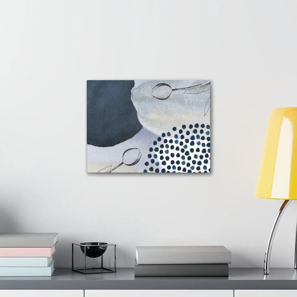 Abstract Canvas Wall Art | Navy Dusty Blue