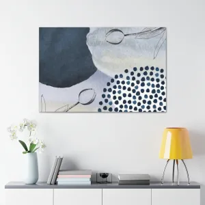 Abstract Canvas Wall Art | Navy Dusty Blue