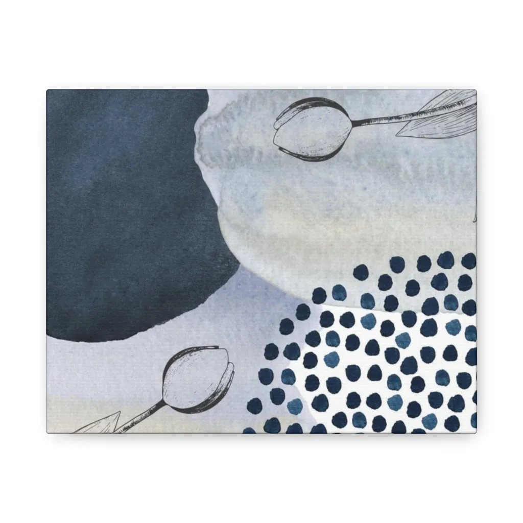 Abstract Canvas Wall Art | Navy Dusty Blue