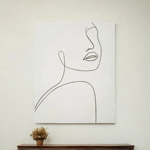 Abstract Face Print Canvas Wall Art