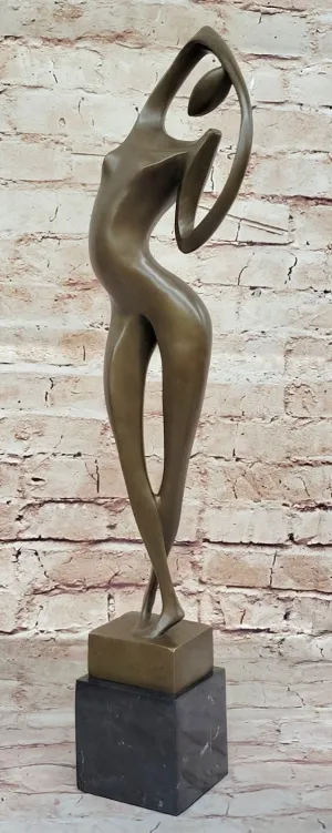 Abstract Female Lady Woman Hot Cast Bronze Statue by Miguel Lopez