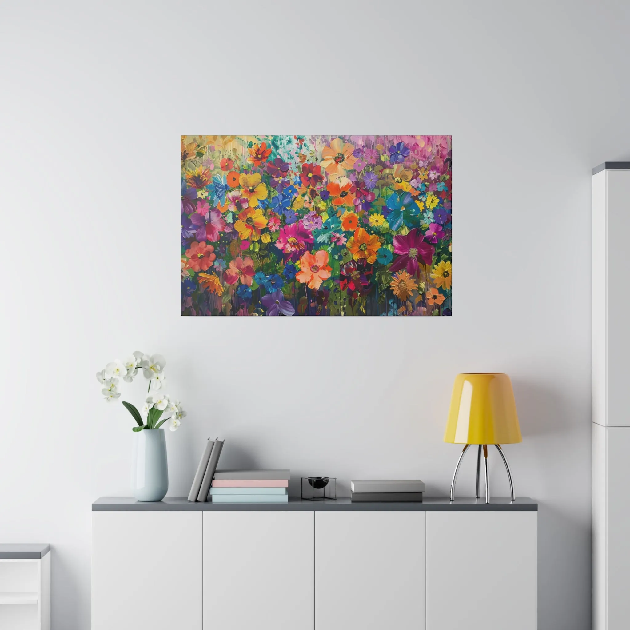 Abstract Floral Canvas Print Wall Painting Modern Artwork Canvas Wall Art for Living Room Home Office Décor