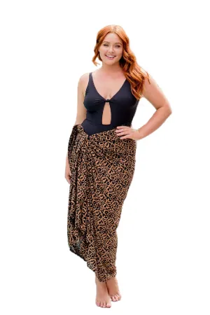 Abstract Leopard Print Sarong