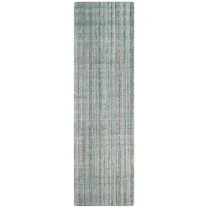 Abstract Light Blue/Multi Runner Rug