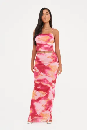 ABSTRACT MESH CROP & MAXI CO-ORD