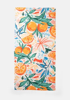 Abstract Oranges Print Towel