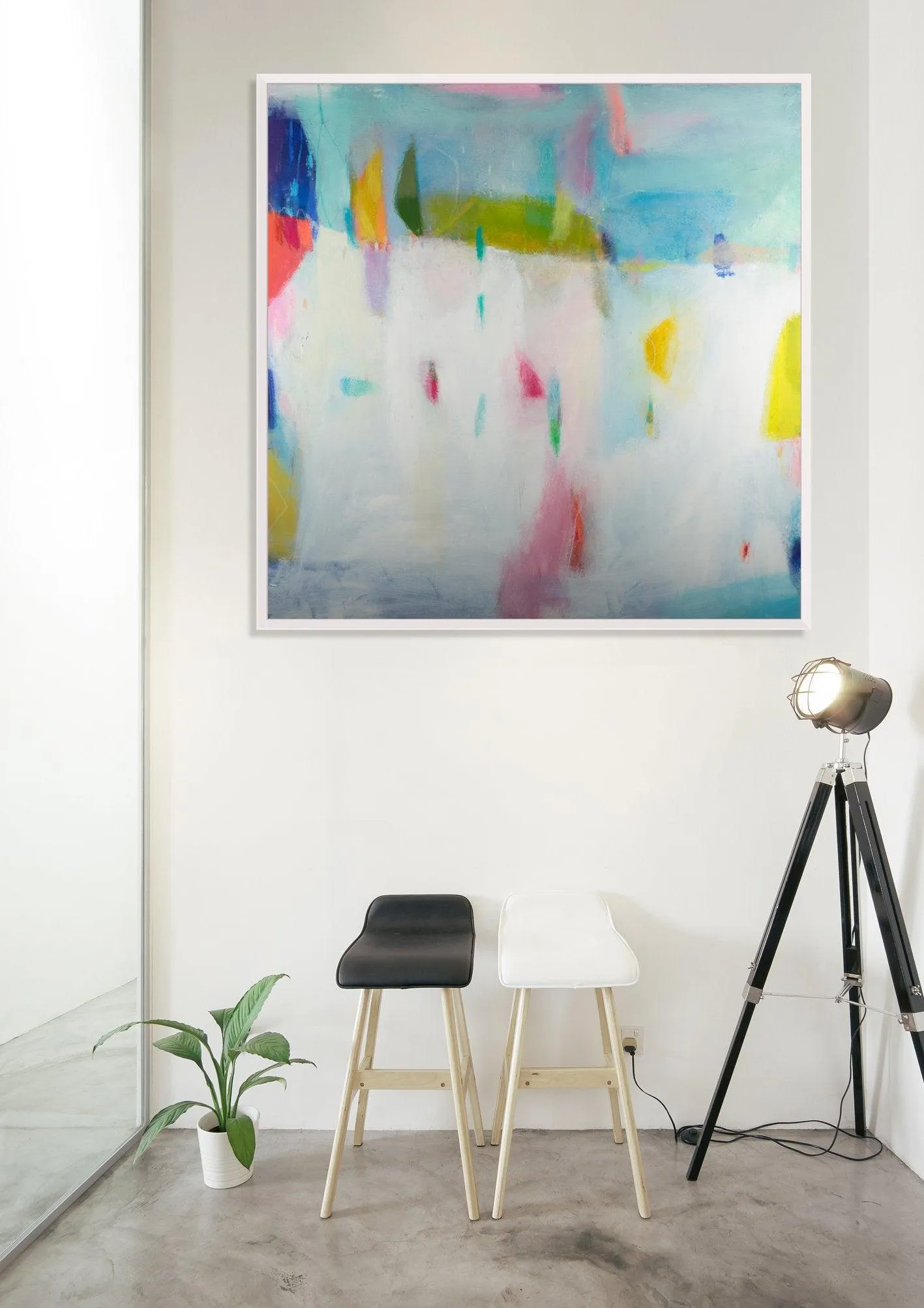 Abstract print, large modern wall art, abstract painting print, colorful decor, living room wall art, Camilo Mattis