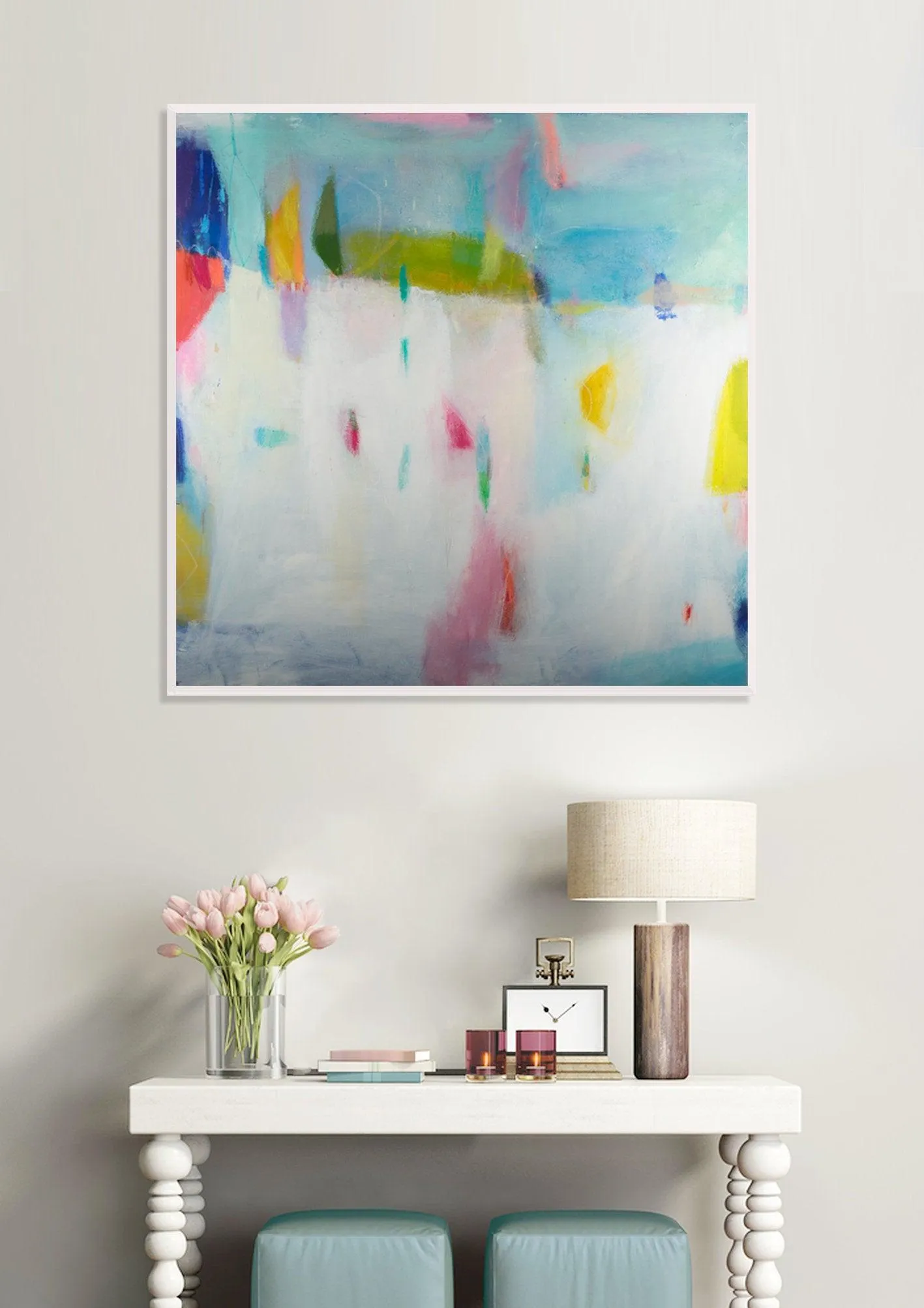 Abstract print, large modern wall art, abstract painting print, colorful decor, living room wall art, Camilo Mattis