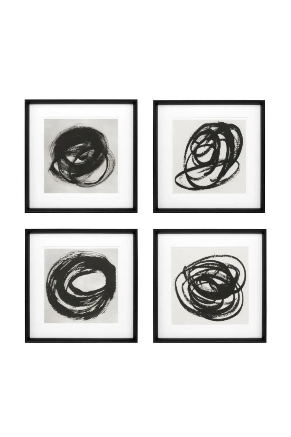 Abstract Print (Set of 4) | Eichholtz B&W Collection I