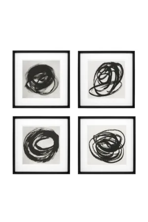 Abstract Print (Set of 4) | Eichholtz B&W Collection I