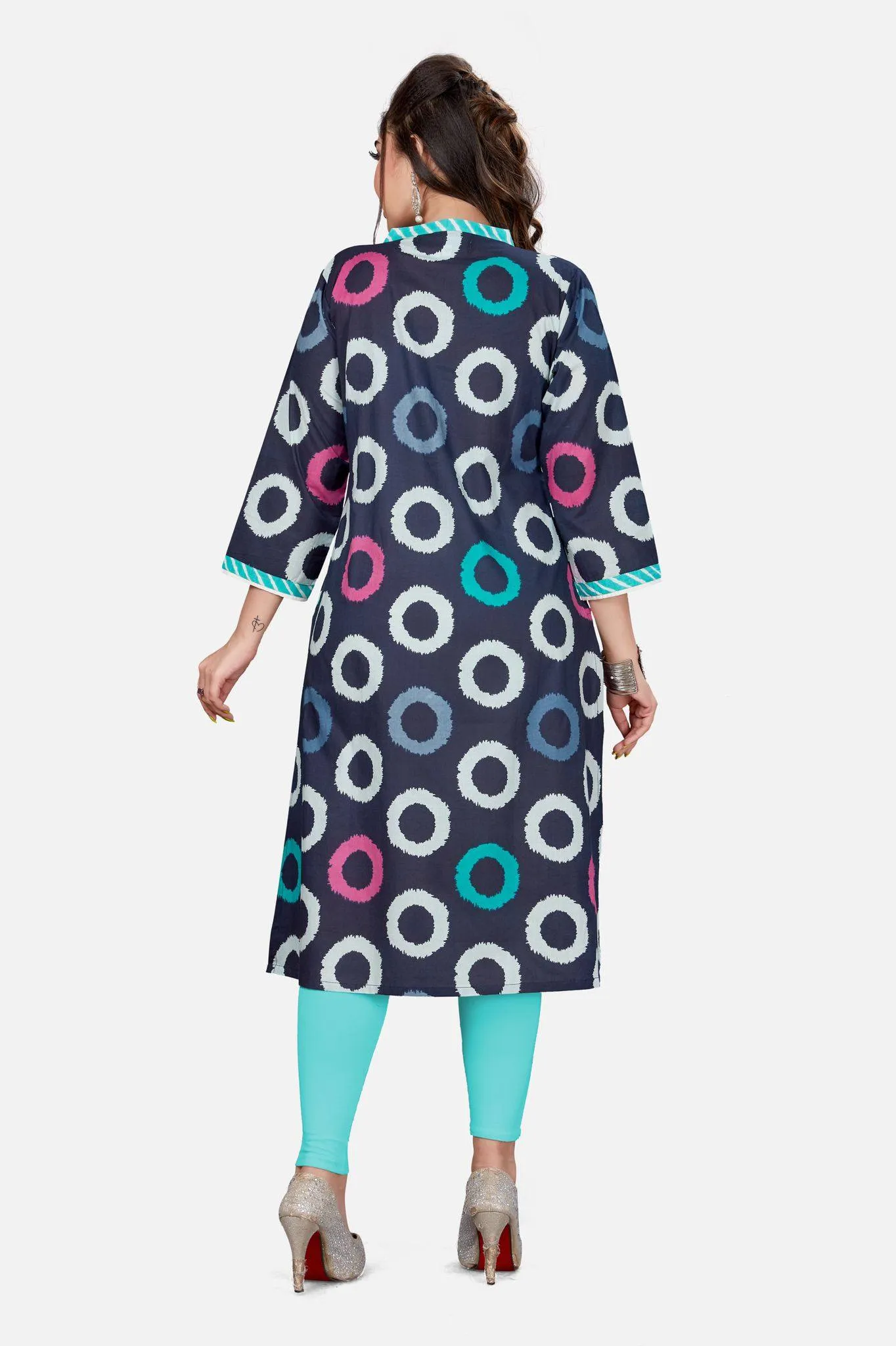 Abstract Printed Kurta In Cotton