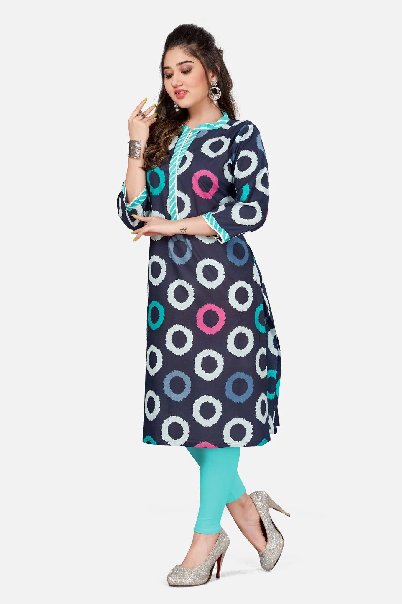 Abstract Printed Kurta In Cotton