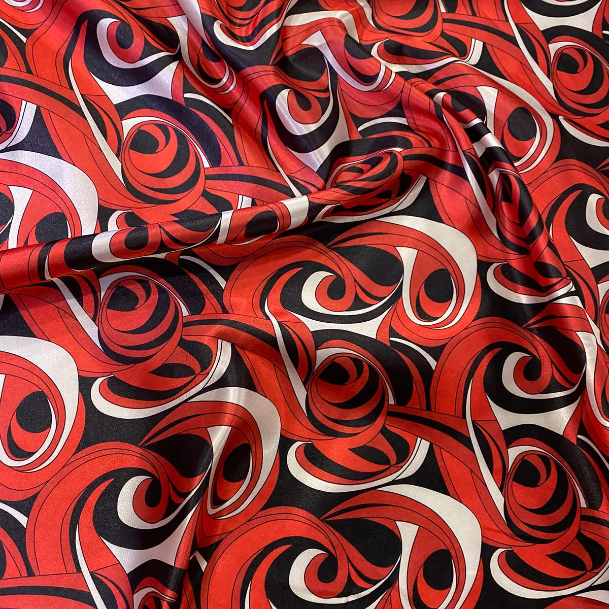 Abstract (Pucci) Table Linen in Reds