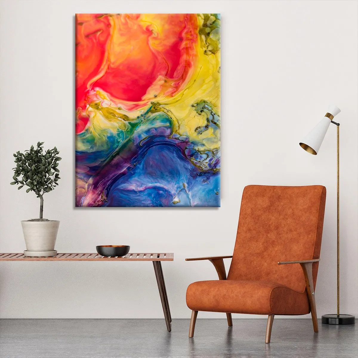 Abstract Red And Blue Canvas Print or Poster