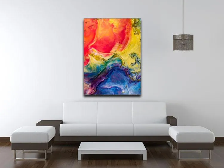 Abstract Red And Blue Canvas Print or Poster