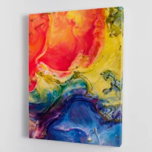 Abstract Red And Blue Canvas Print or Poster