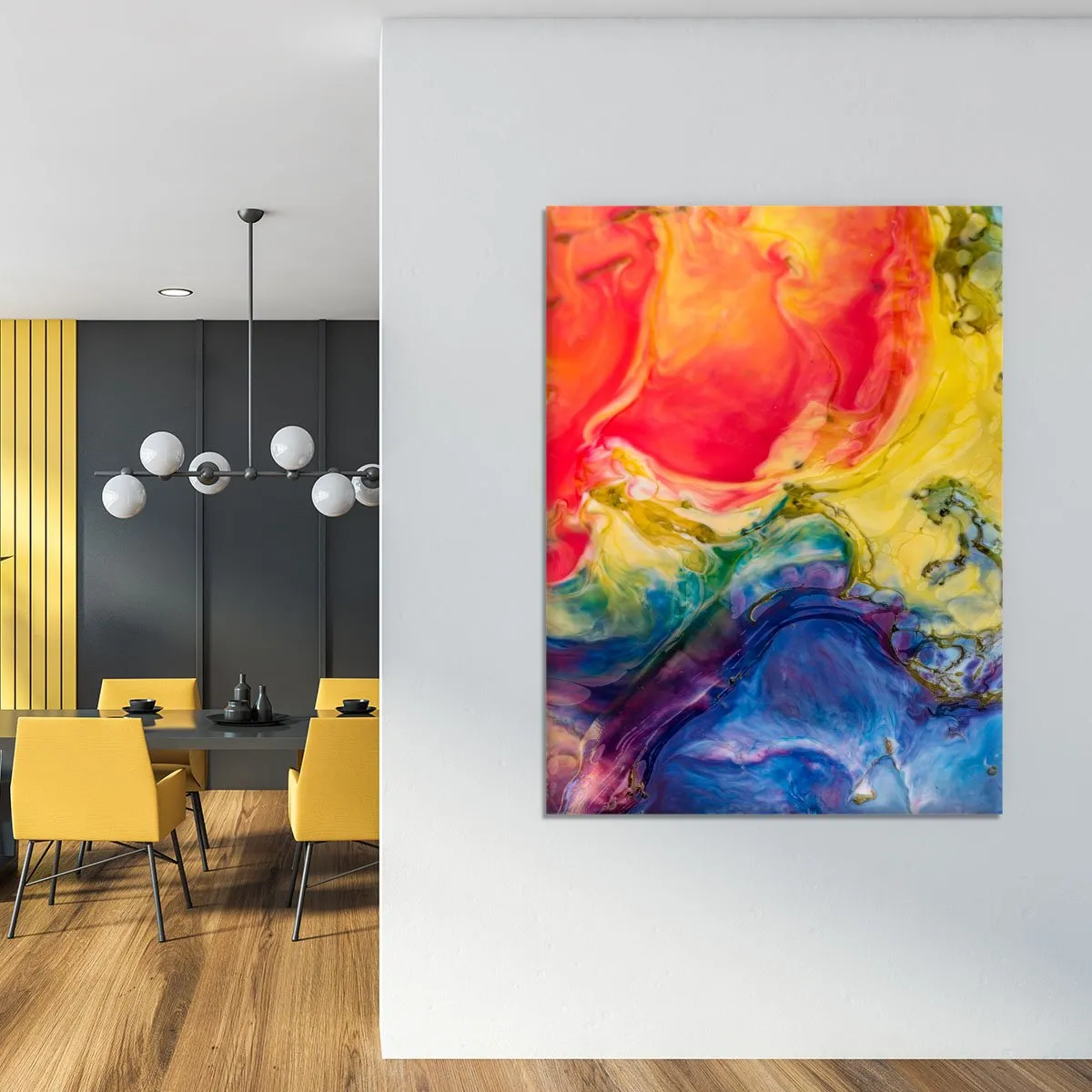 Abstract Red And Blue Canvas Print or Poster