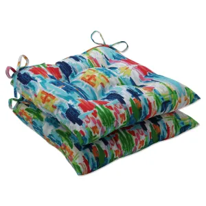 Abstract Reflections Multi Square Tufted Seat Cushions