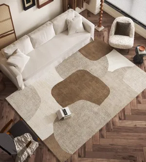 Abstract Rugs for Living Room, Geometric Contemporary Modern Rugs Next to Bed, Extra Large Modern Area Rugs