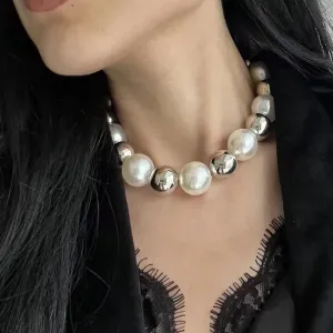 AC - Pearl Necklace: European-American style, trendy fashion for travel or weddings 2024