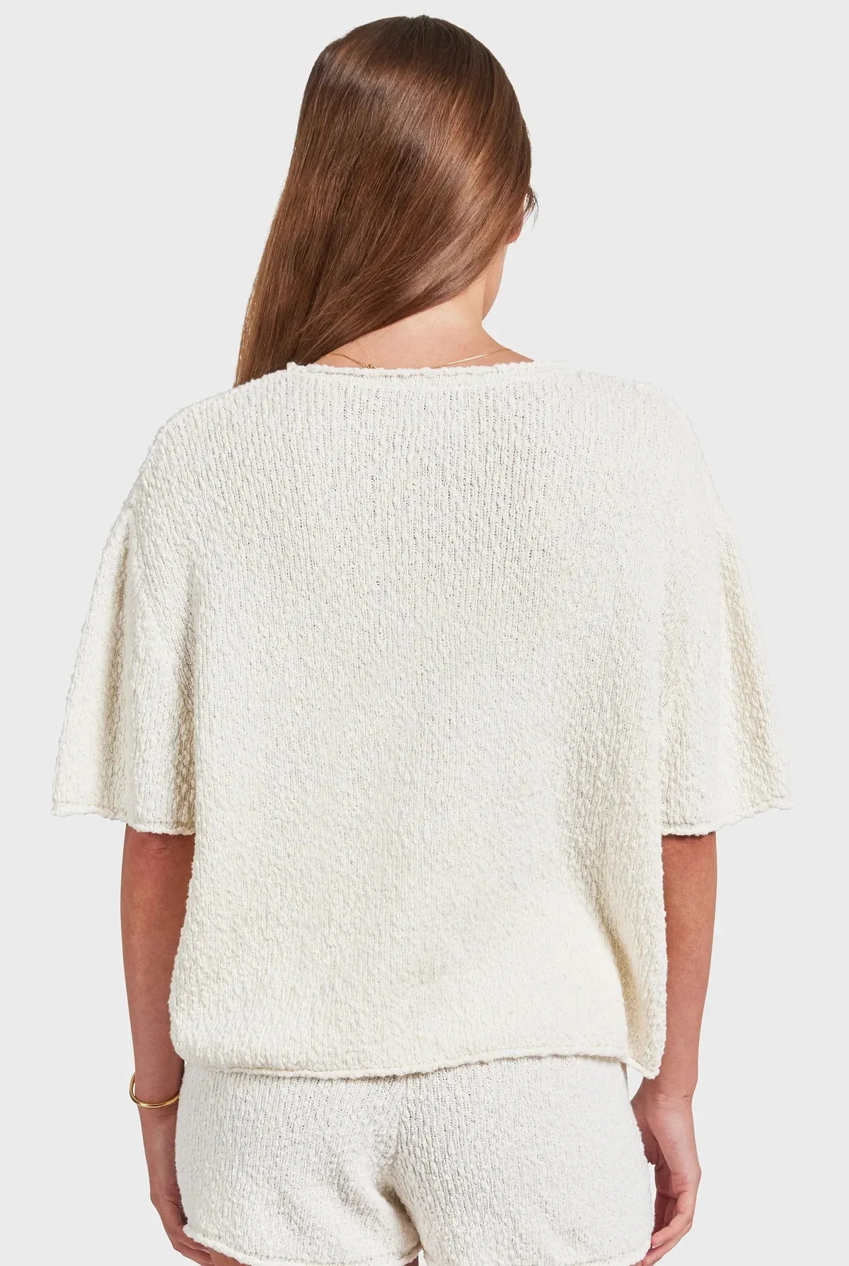 ACADEMY BRAND - Daisy Boucle Knit Tee - Off White