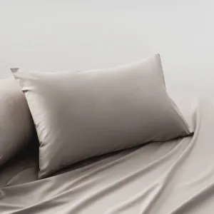 Accesorize Bamboo Cotton Stone Standard Pillowcase Pair