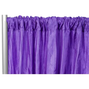 Accordion Crinkle Taffeta 10ft H x 54" W Drape/Backdrop Panel - Purple