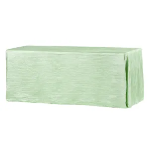 Accordion Crinkle Taffeta 90"x132" Rectangular Tablecloth - Mint Green