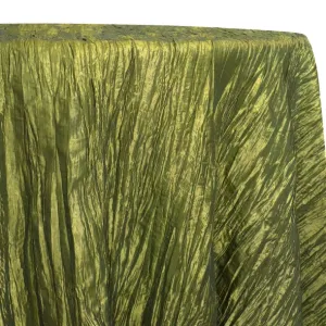 Accordion Taffeta Table Linen in Olive