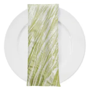 Accordion Taffeta Table Napkin in Lt Sage