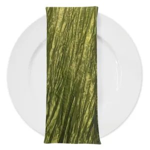 Accordion Taffeta Table Napkin in Olive