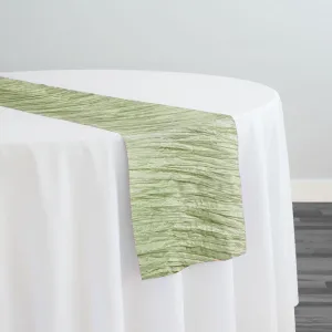 Accordion Taffeta Table Runner in Sage 103