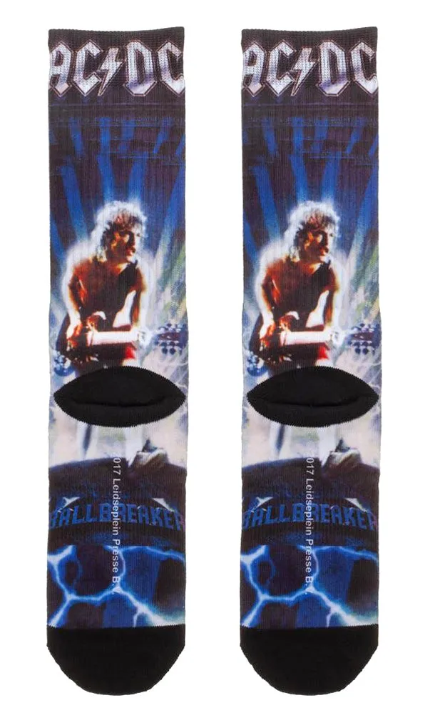 AC/DC Angus Young Ballbreaker Sublimated All Over Print Crew Socks