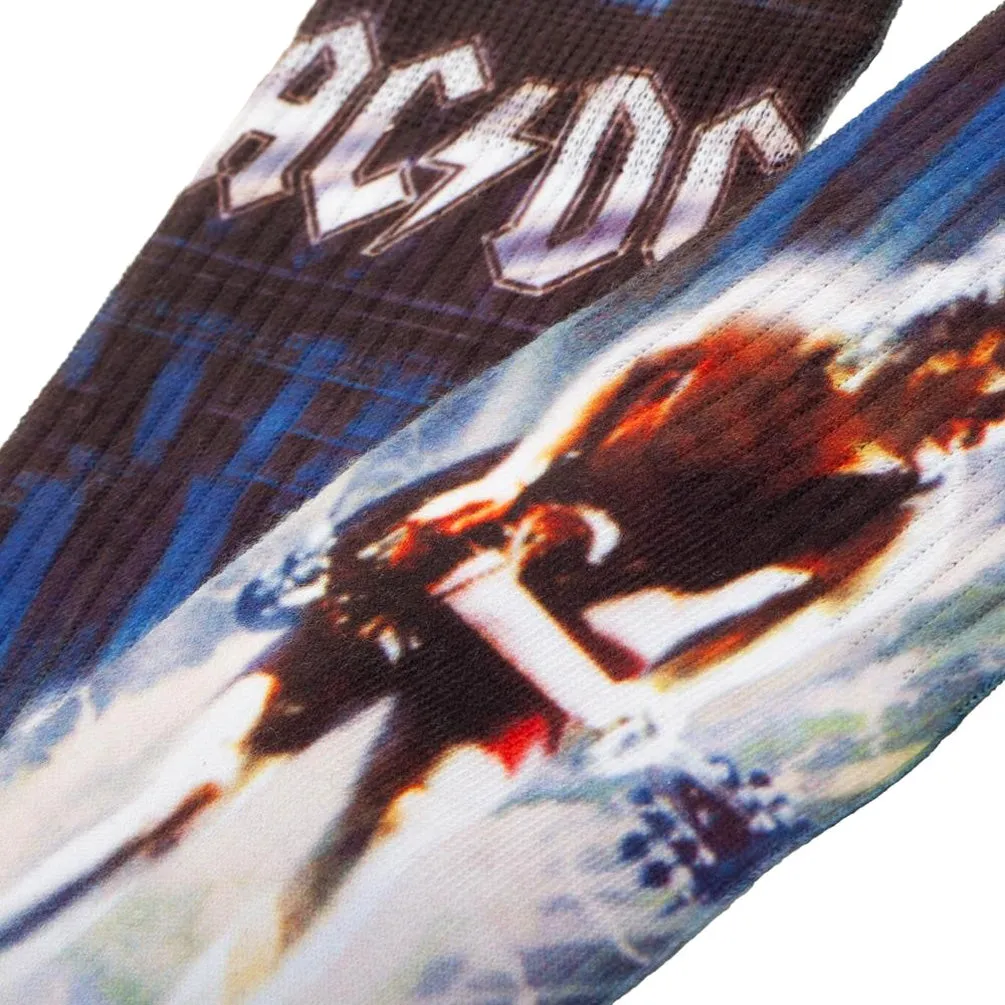 AC/DC Angus Young Ballbreaker Sublimated All Over Print Crew Socks