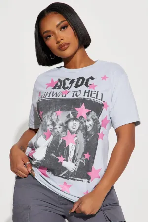 ACDC Glitter Stars Graphic Tee - Grey/combo