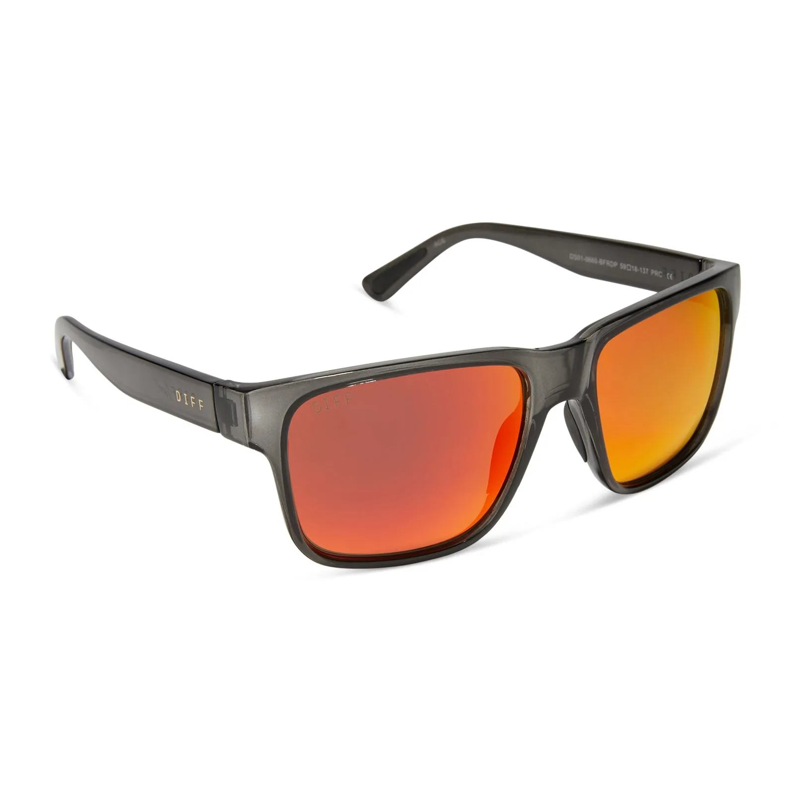 ACE - BLACK SMOKE CRYSTAL   RED MIRROR   POLARIZED SUNGLASSES