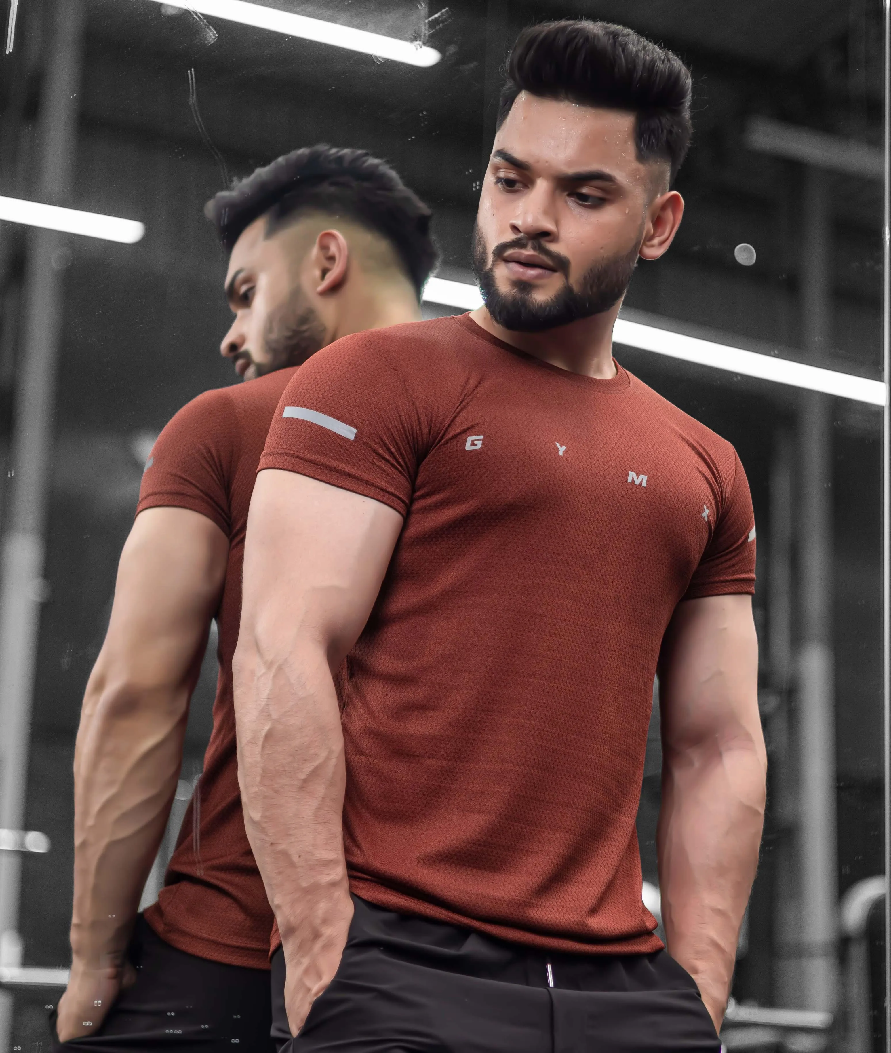 Ace GymX Tees: Rust Red