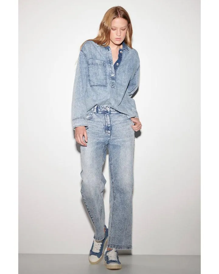 Acid Wash Denim Shirt