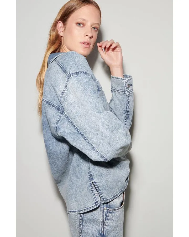 Acid Wash Denim Shirt