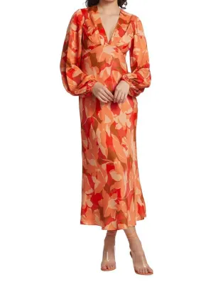 Acler Red Floral Ashland Maxi Dress