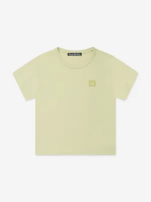 Acne Studios Kids Logo T-Shirt in Beige