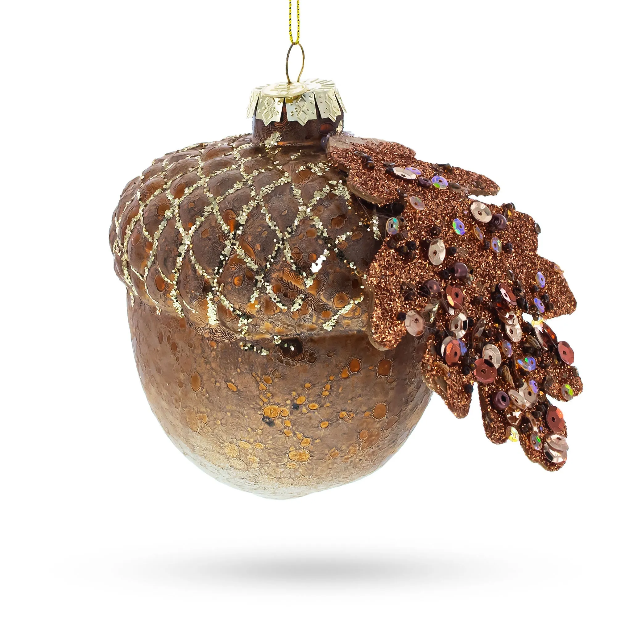 Acorn - Rustic Blown Glass Christmas Ornament