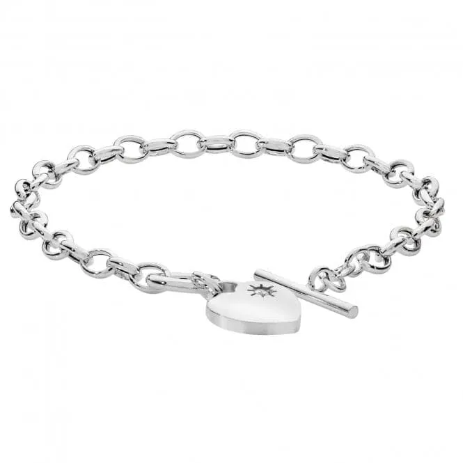 Acotis Silver Bracelet T-Bar Zirconia G3116CZB