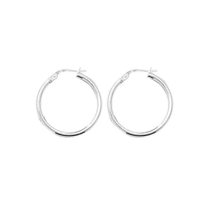 Acotis Silver Classic Hoop Earrings G5257